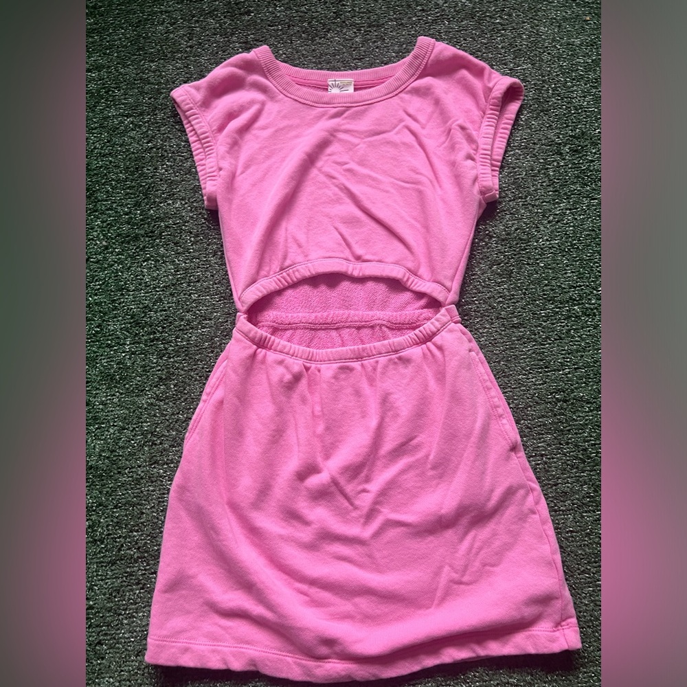 Aerie pink cutout mini dress